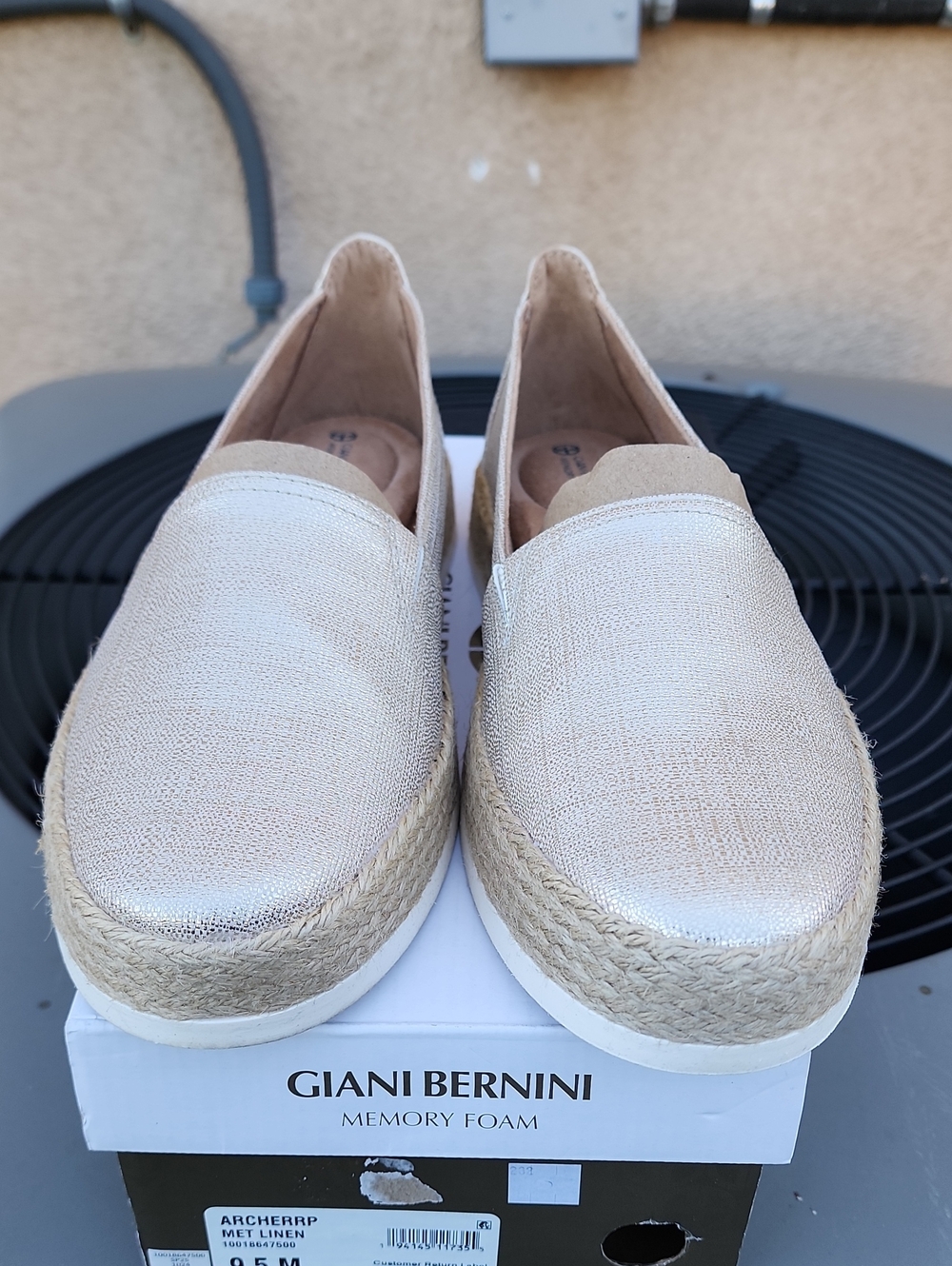 New Giani Bernini Archerr Slip-On Espadrilles, Sz. 9.5